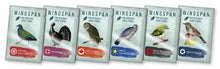 Load image into Gallery viewer, Set of six 'Wingspan' board game packs featuring various birds on a white background.