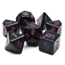 Load image into Gallery viewer, Opaque- Chaos Font Poly Dice Set - BOX