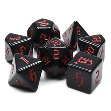Load image into Gallery viewer, Opaque- Chaos Font Poly Dice Set - BOX