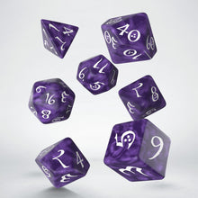 Load image into Gallery viewer, Classic RPG Lavender &amp; White Dice Set (7)