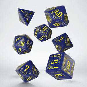 Galactic Navy_Yellow Poly Dice Set for RPGs