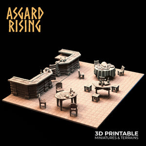 Scale model tavern 3D printed