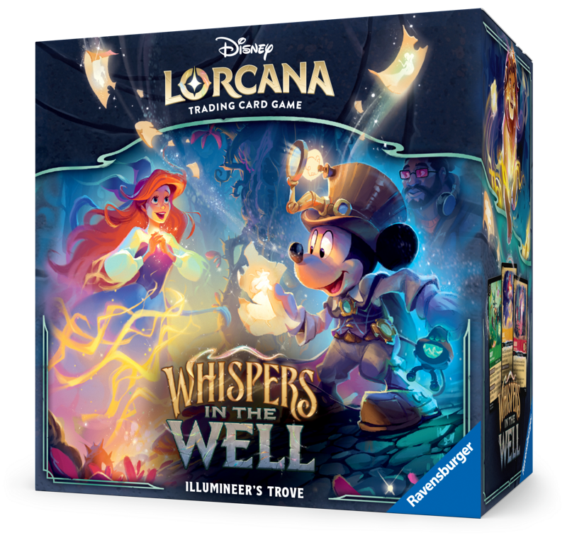 Disney Lorcana trading card trove game box featuring characters from Disney movies.