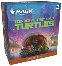 Load image into Gallery viewer, Box for 'Magic: The Gathering' Teenage Mutant Ninja Turtles card game with turtle character on city street.