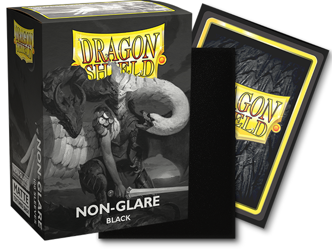 Dragon Shield Matte NonGlare Sleeves Standard Size- Black V2 (100)