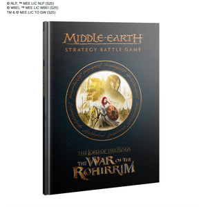 Book titled 'Middle-earth Strategy Battle Game' with artwork on the cover