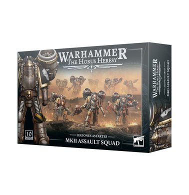 Warhammer The Horus Heresy game box featuring MKII Assault Squad 