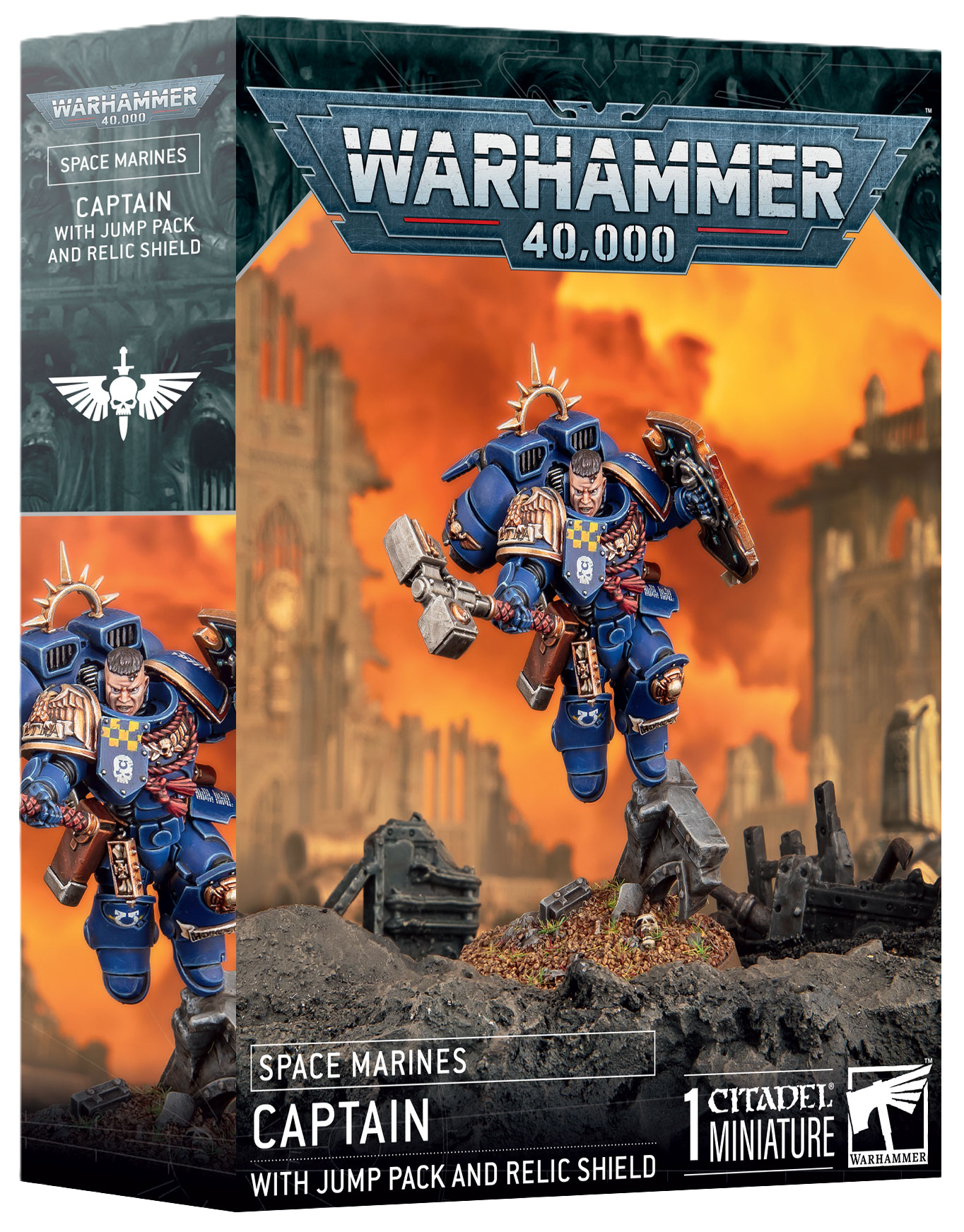 SPACE MARINE: CAPTAIN WITH JUMP PACK & RELIC SHIELD
