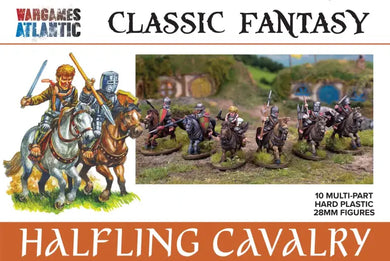Wargaming set for halfling cavalry with 'Wargames Atlantic' branding on a white background.