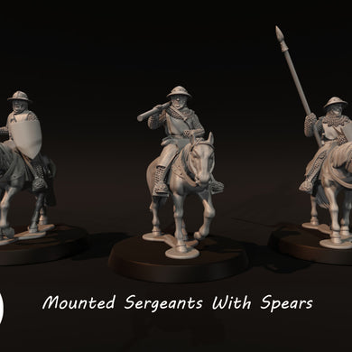 Mounted-Sergeants-With-Spears-Miniatures