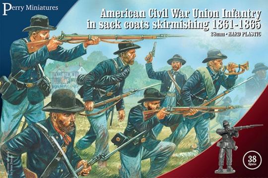 Perry miniatures  American Civil War Union Infantry in sack coats Skirmishing 1861-65