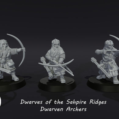3D Printed Dwarven Archers Front View