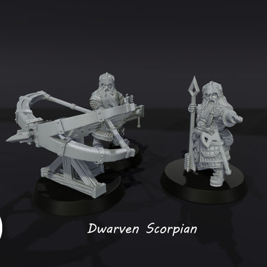 3D Printed Resin Dwarven Scorpion Front View