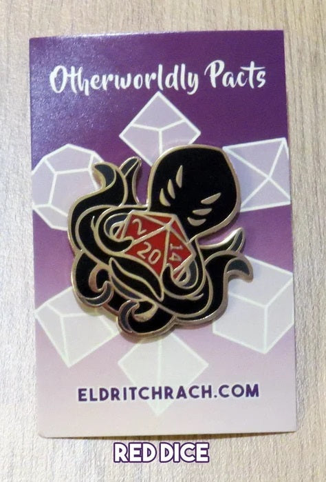 Otherworldly Pacts Red Cthulhu Pin Badge