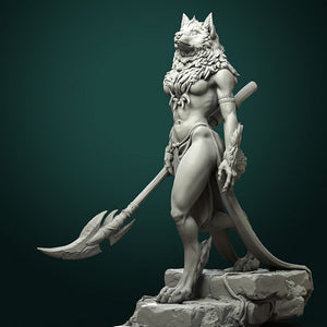 Oleana the Werewolf Queen heroic model