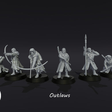 3D Printed Resin Outlaws Front View