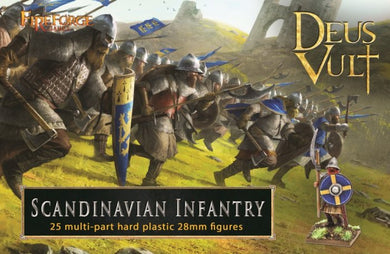 Scandinavian Infantry heavy armour Bowmen two-handed axe sword Spear Figures unpainted 28mm Deus Vult 