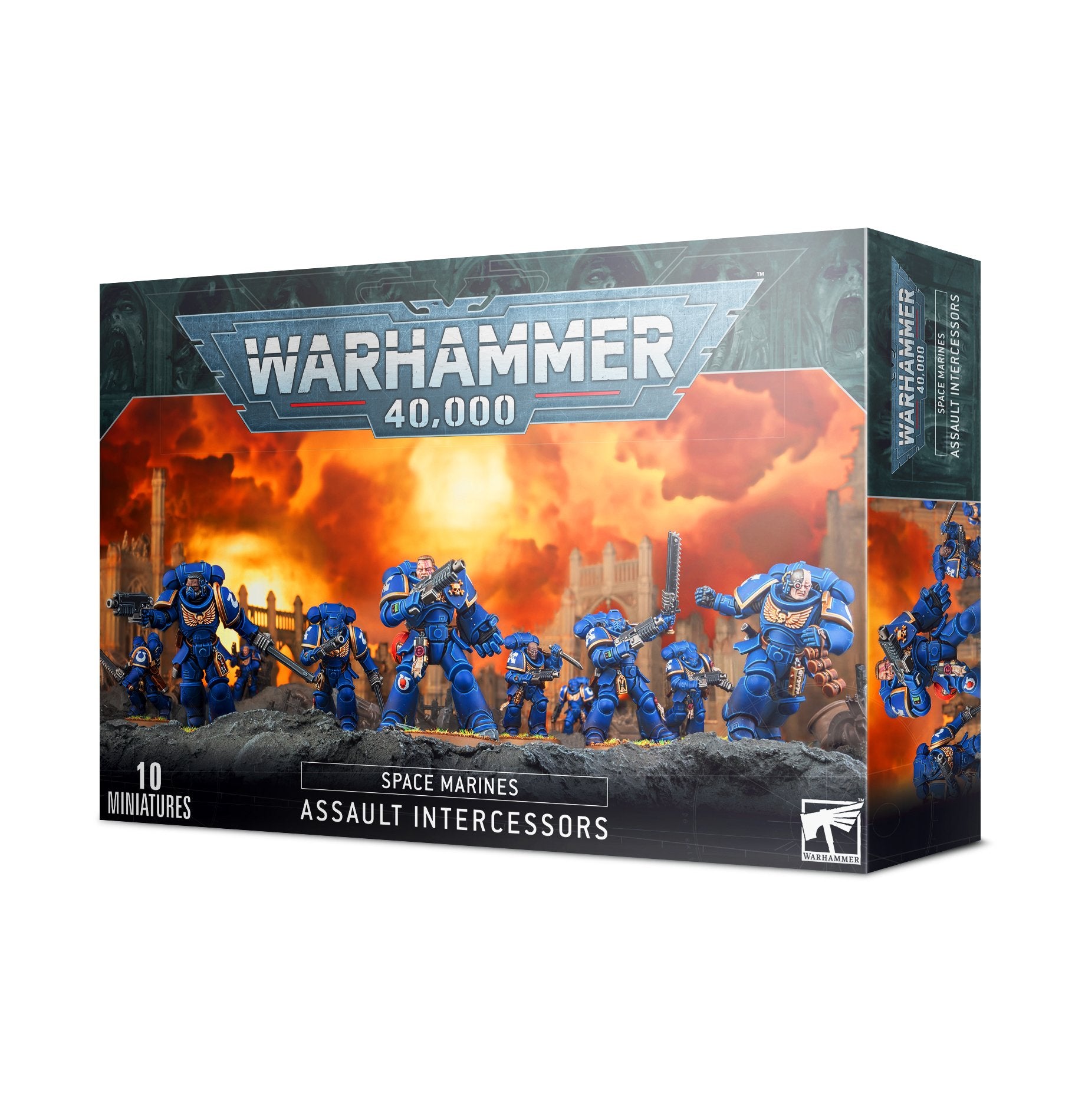 Space-marine-assault-intercessors-warhammer-40K tabletop-miniatures-game