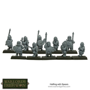 Halfling-infantry-armed-with Spears-resin-models