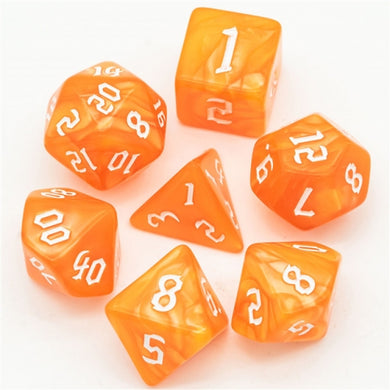 Pearl- Chaos Font Poly Dice Set BOX
