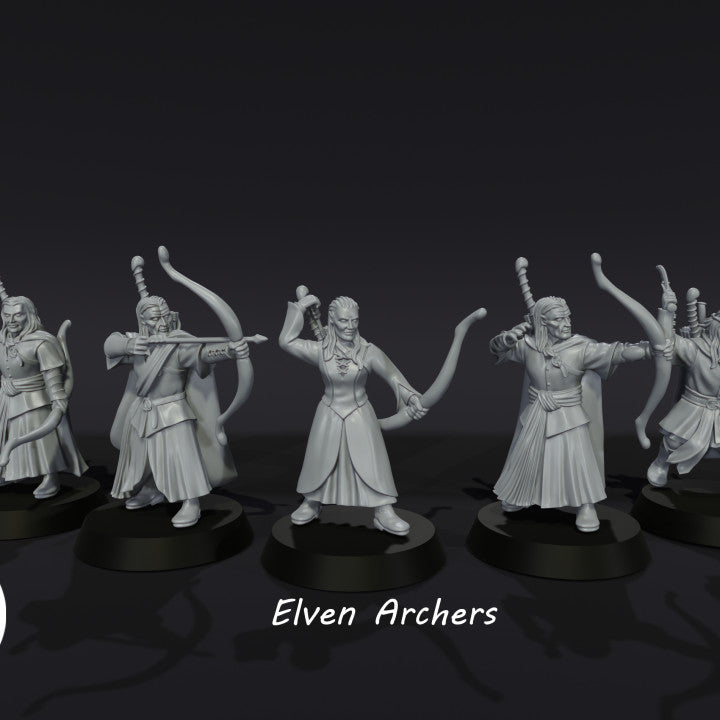 3D Printed-Elven-Archers