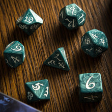 Load image into Gallery viewer, classic-rpg-stormy-white-dice-set-7