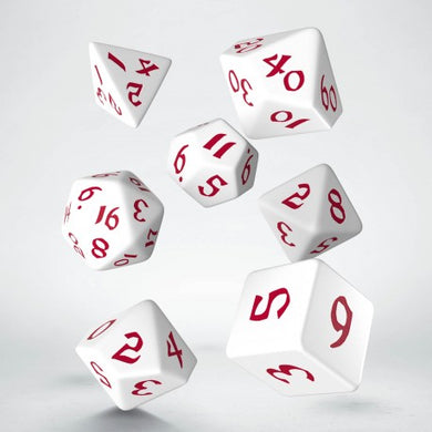 Classic Runic White & Red Dice Set