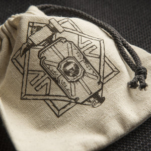 Dwarven Beige & Black Basic Dice Bag