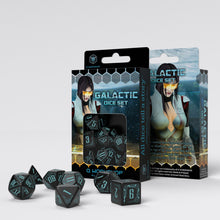 Load image into Gallery viewer, galactic-black-blue-dice-set-7