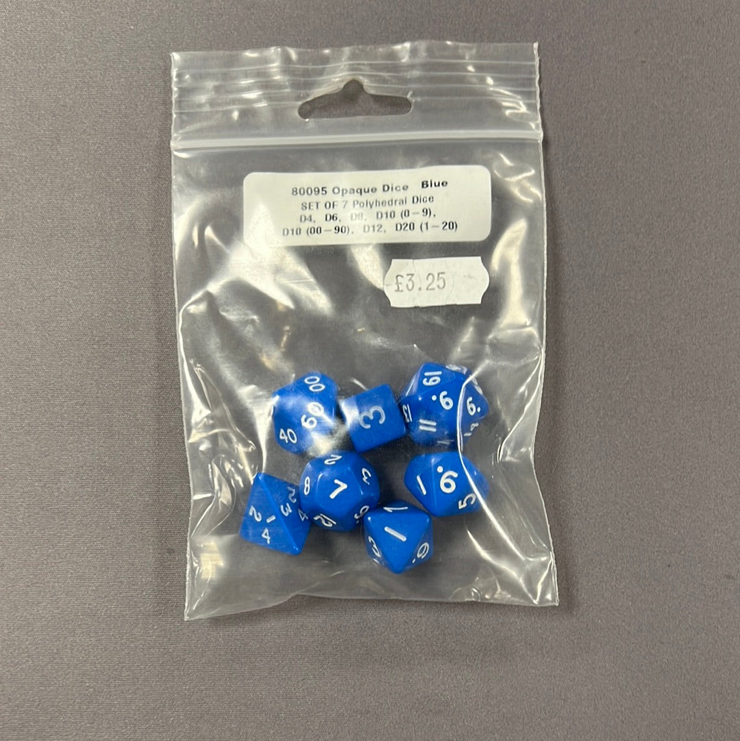 Poly dice opaque blue dice
