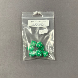 Poly dice opaque green dice