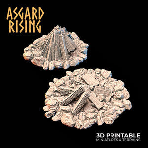 3d Printed resin scale models fire pit