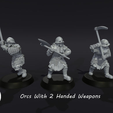Orc Warriors with 2 handed weapons