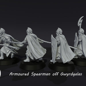 Armoured Spearmen off Gwyardgalas Medbury Miniatures - Eleven