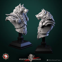 Load image into Gallery viewer, White Werewolf Bust